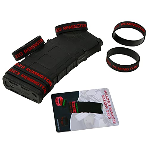 Aolamegs 223 Rem Magazine Marking Band 6 Pack(Black-Red) #TOP4