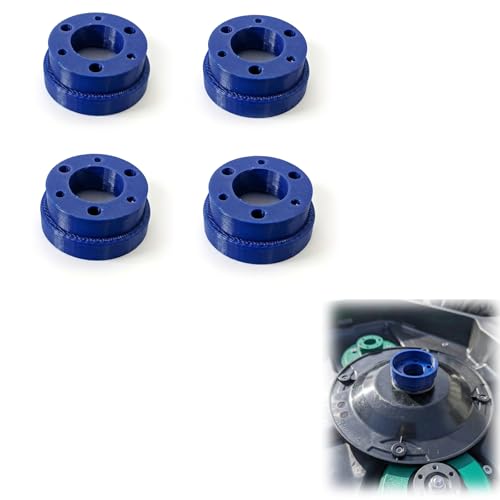 SolaceCraft Robotic Lawn Mower Lowering Kit Compatible with Mammotion Luba/Luba Mini/Yuka/Yuka Mini,Adjustable 10/15/20mm Cutting Height,Tool-Free Installation,4-Pack (Blue, 15 mm)