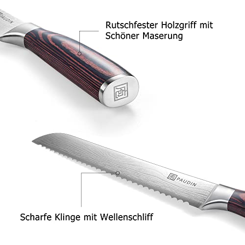 Brotmesser PAUDIN mit Wellenschliff, 20 cm Klinge