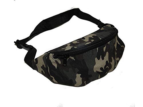 Camouflage Fabric Bum Bag Waist Bag Fanny Pack Money Pouch Belt Travel Holiday Shiny