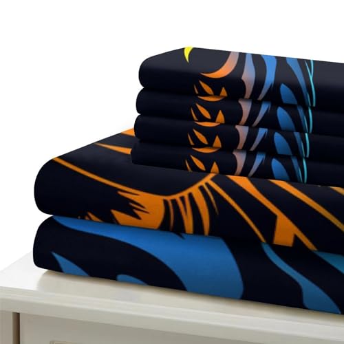 Housses de couettes tigre 140x200 microfibre 3 pcs - 6