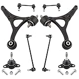 WEDOAUTO 8Pcs Front Suspension Kit Lower Control Arm Lower Ball Joint Stabilizer Sway Bar Link Fit For Volvo XC90 2003 2004 2005 2006 2007 2008 2009-2014 Replace# K640446 K640447 K80501 K500153 K80425