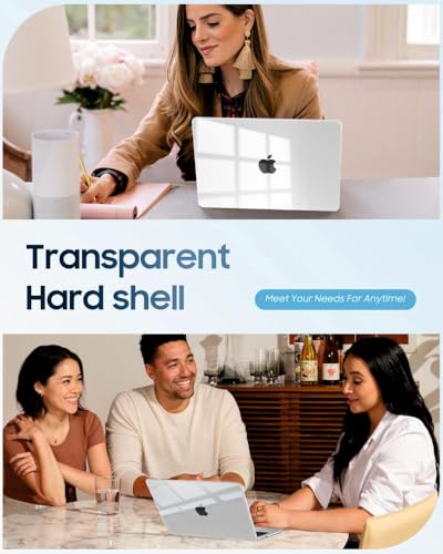 Image of Case for MacBook Air 13.6 Inch A3449 A3240 A3113 A2681 (2026 2025 2024 2023 2022 Release) - Protective Snap On Hard Shell Cover for MacBook Air 13.6 Inch M5 M4 M3 M2 Chip (Crystal Clear)