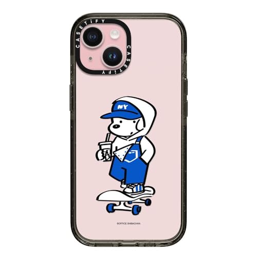 CASETiFY �C���p�N�g iPhone 15 �P�[�X [MIL�K�i���� (4x MIL-STD-810G) / 2.5m����̗����������N���A] - Skater JOHN (Overalls) - �N���A �u���b�N