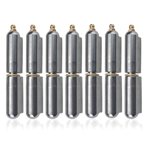 Lot de 7 charnières ogives à souder en acier à faible teneur en carbone de 10,2 x 1,6 cm, charnières robustes pour rampe de remorque, portail et fumoir de...
