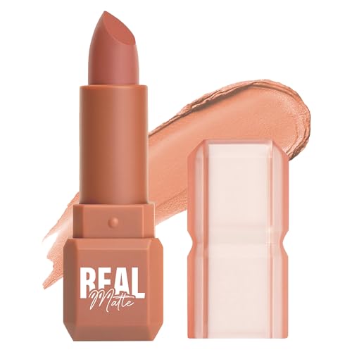 Image of Mila Beaute Real Matte Lipstick | Enriched With Rosehip Extract | Ultra Matte Finish & Long Lasting I Single Swipe, Lightweight & Comfortable - 2-APRICOT NUDE