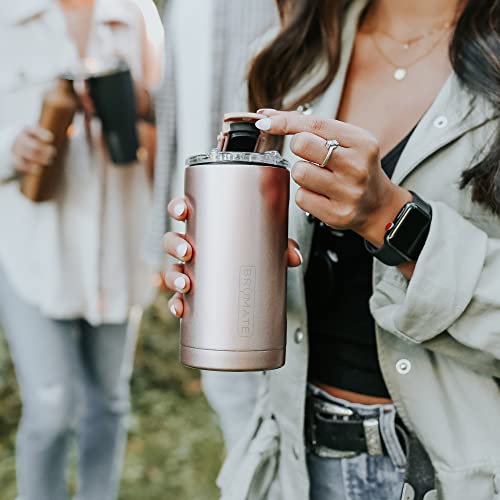 Brümate Hopsulator Trio 3-In-1 Insulated Can Cooler For 12Oz / 16Oz Cans + 100% Leak Proof Tumbler With Lid | Can Coozie Insulated For Beer, Soda, And Energy Drinks (Stainless Steel) #TOP7