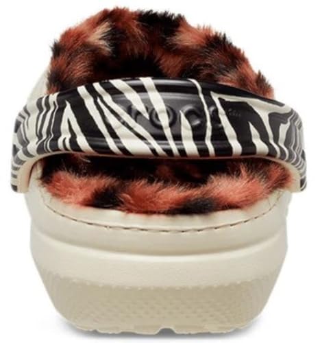Image of Crocs Womens Men's and Women's Classic Lined Animal Print Clog | Fuzzy Slippers
