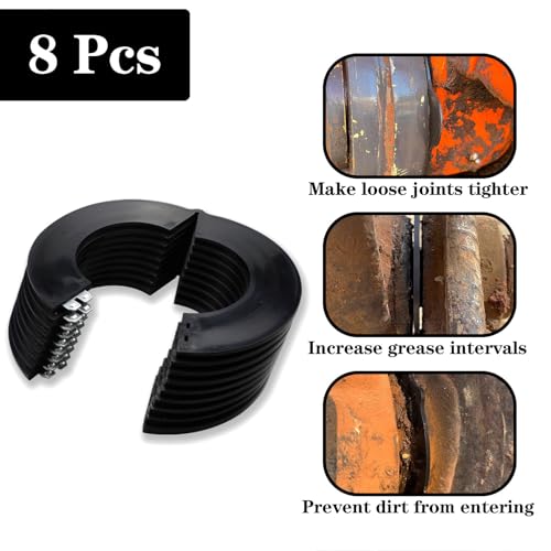 Image of 8 Pack 110MM Excavator Bucket Pin Shim Kit Detachable for Excavator and Skid Steer Fit for John Deere Cat Bobcat Kubota Kobelco Yanmar, 5mm Thickness