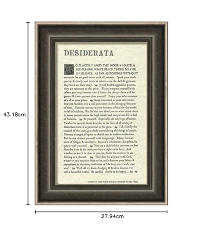 The Desiderata Poem by Max Ehrmann. 11 X 17 Poster on Archival Parchment Paper. by Desiderata Gallery