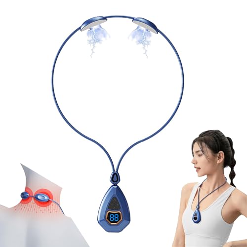 Ohphnt Vagusnervstimulation Gerät Hals,Nackenmassagegerät Mit Wärme,5 Modi Und 15 Intensitätsstufen,EMS-Nackenakupunkturpunkt-Massagegerät