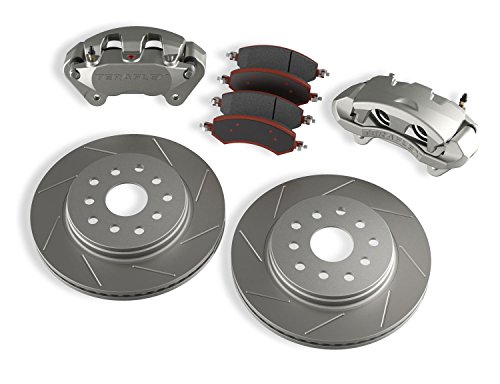 TeraFlex 4303420 JK Front Big Brake Kit (with Big Calipers, SLOTTED 13.3" Rotors)