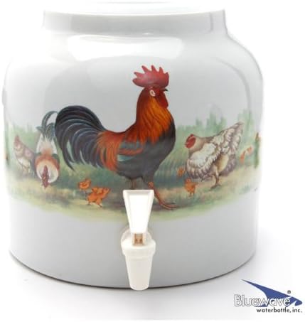 Bluewave Handsome Rooster Design Beverage Dispenser Crock