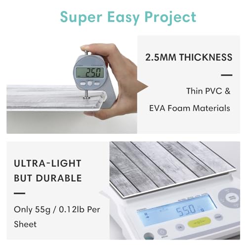 Commomy 3D Wandpaneele Selbstklebend Holzoptik, 10 Stück, 30 x 30 cm, Retro Hochwertige PVC Wandverkleidung Selbstklebend Holz, für Wohnzimmer, Schlafzimmer, Innerwanddekoration