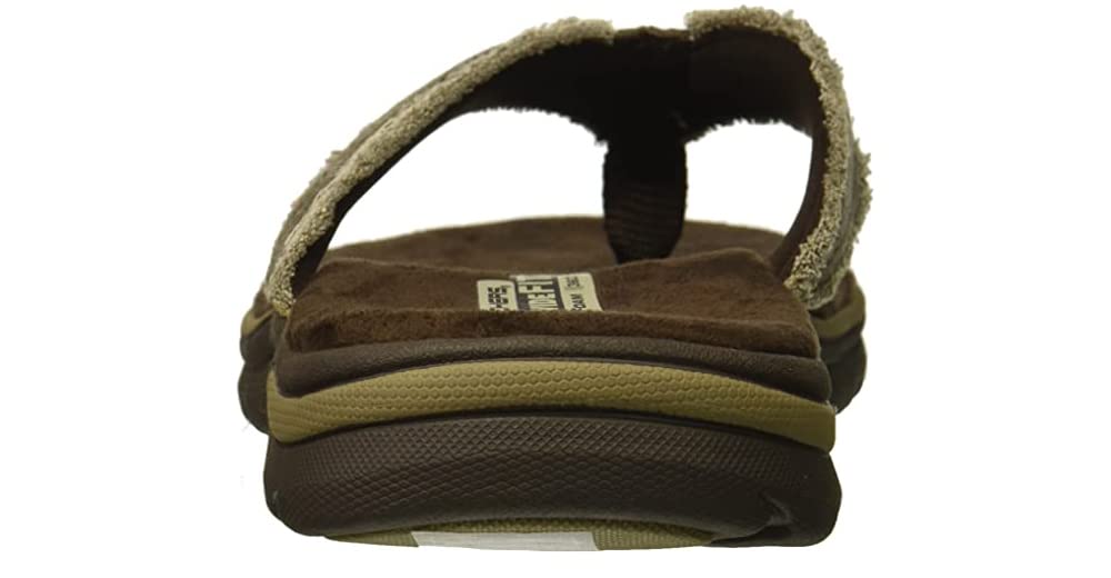 Skechers Mens Relaxed Fit Supreme Bosnia Sandal | Casual Relaxed Fit Memory Foam Flip Flop Sandal Canvas Upper product thumbnail 3