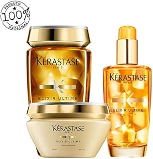 Kit Kérastase Elixir Ultime Shampoo Grossos + Máscara + Sérum Elixir 100ml