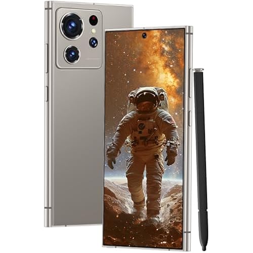 S24 Ultra Unlocked Cell Phones Smartphone with Built-in Pen 8+256GB Android 13 Phones 6.8" HD Screen Dual SIM 108MP+48MP Camera (Titanium Grey)