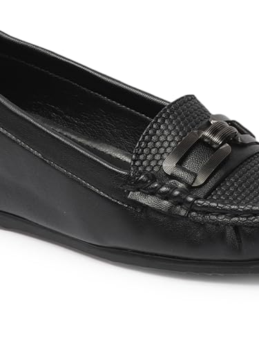 Image of Carlton London Women Comfortable and Stylish Flat Square Toe Slip On Fashion Loafer Shoes for Daily,Office, Casual and Formal Use