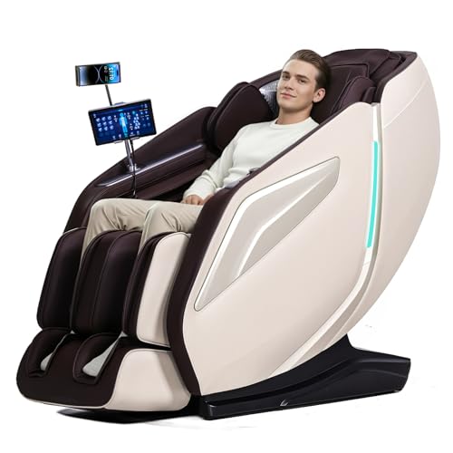 HealthRelife 4D Massage Chair Full Body Zero Gravity Recliner - 55&ldquo; SL-Track,15 Auto Modes...