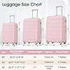 Merax Luggage Sets of 3 Piece Carry on Suitcase Airline Approved,Hard Case Expandable Spinner Wheels(White Pink) #1