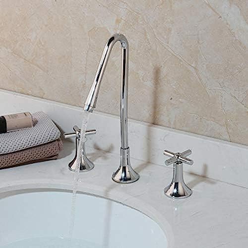 Robinet de salle de bain haut de gamme en chrome poli brillant