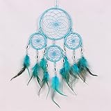 Traumfänger, 1 stücke Blau Traum Dekoration Federn Anhänger Geschenk Dreamcatcher Ornament Zimmer Hängen