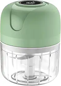 Mini Processador USB Recarregável 250ml Triturador De Alimentos Elétrico Sem fio Potente com 3 Lâminas de Aço Inoxidável