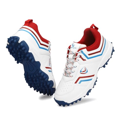Image of PRO KVH Men's Rubber Spike Cricket Shoes Unisex Cricket Shoes | Mid-Foot Support Heel Synthetic Limited Edition Elite Performance