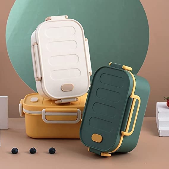 Image of Mayatra's Double Layered Lunch Box | | Leak Proof | Tiffin Box with Handle | for Women and Men Office, Kids to School Easy to Carry| 1000 ML (Green)