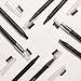 6pcs Waterproof White Black Brown Pre-Draw Mapping Pencils Peel off Eyebrow Pencil Hard Permanent Makeup Eyebrow Pencil (Mix Color)