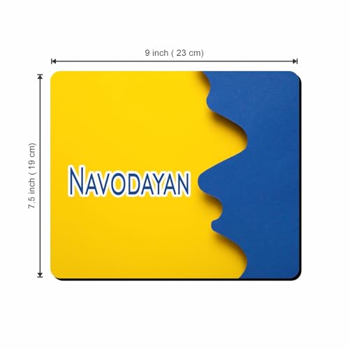 Image of inchNAVODAYAN Premium Mouse Pad - Non-Slip Rubber Base, Smooth Surface, Durable Desk Mat for Laptop & PC (Blue & Yellow Design) inch