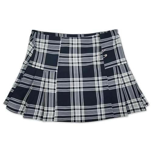 Women's Dionne Black and White Plaid Skirt