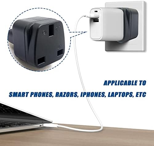 3 Pack UK to Italy Black Travel Adapter, Italy Travel Adaptor UK to Italian Converter Power Adapte for Chile,Maldives,San Marino,Vatican City,Uruguay,Syria and more