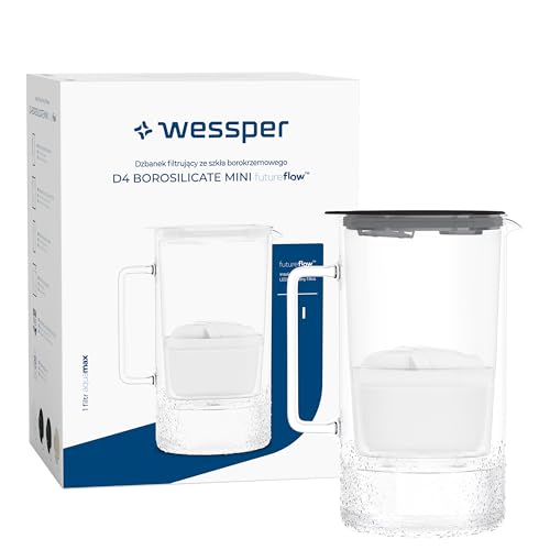 Wessper Carafe filtrante en verre 2L, sans BPA Carafe...