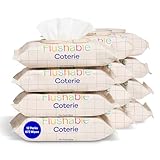Coterie Flushable Wipes for Toddlers, Designed for Potty Training, Safe for Sensitive Skin, Hypoallergenic, 99% Water, Plant-Based, Fragrance Free, Sewer & Septic Safe, 12 Pack (448 Wipes)