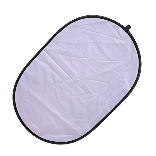 Image of Collapsible 5-in-1 Oval Reflector Diffusers for Photography 23 inchx35 inch /60x90cm Multi-Disc Reflectors with Carrying Case for Photo Studio Shooting- Translucent, Gold, Silver, Black and White