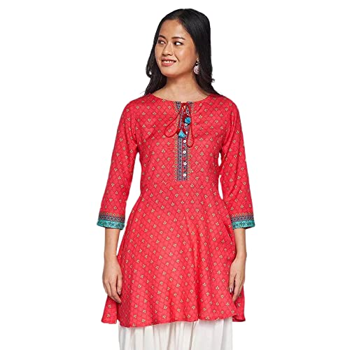 Image of global desi Women's Viscose Regular Tunic Shirt