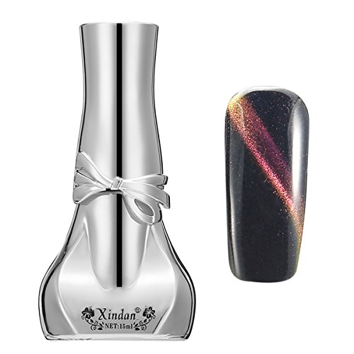DANCINGNAIL Nail Cat Eye Gel Pegamento Ojo De Un Gato 3D Clavo Magnético Esmalte De Uñas Tratamiento De La Luz Duradera Tinte Negro Pegamento Esmalte Fototerapia Laca De Uñas 15ML
