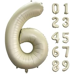 Cream White Number 6