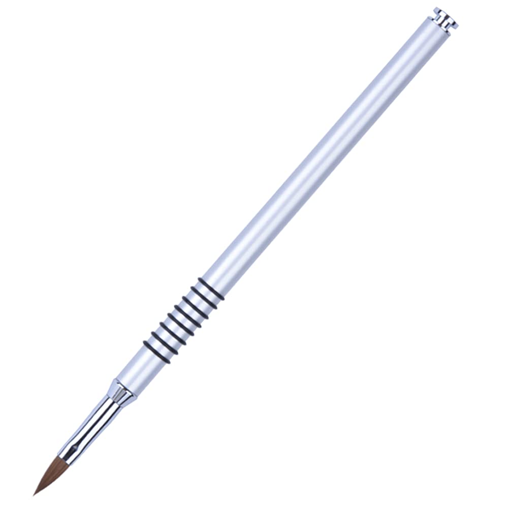 Ycyan 1Pcs Kolinsky Acrylic Nail Brush Size 4 Non-slip 3D Nail Art Brush