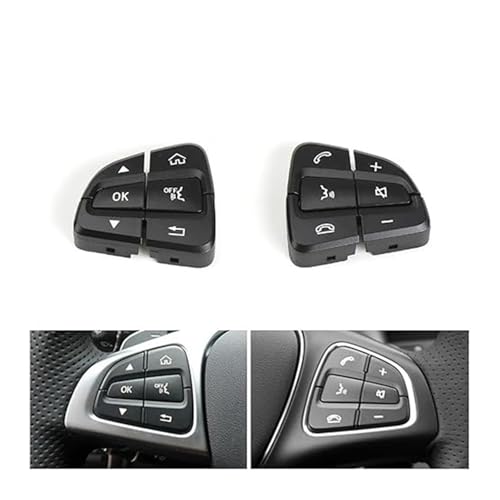 Commandes au volant pour Mercedes Classe C GLC boutons multifonctions noir rouge
