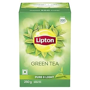 Lipton Pure & Light Loose Green Tea Leaves 250 g Pack, All Natural Flavour, Zero Calories – Improves Metabolism…