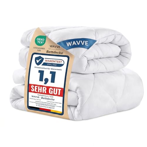 WAVVE Piumino Letto Matrimoniale 4 Stagioni 240x260 cm, Set Piumino Estivo 150gsm 260x240 + Primaverile/Autunnale 300gsm 240 x 260 = Piumone Invernale Caldissimo 450gsm, Bianco