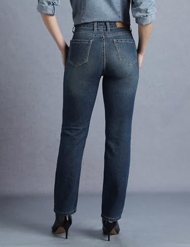 Image of INKD Women's Slim Fit Jeans - Mid-Rise | Cotton Blend | Stretchable Fabric | Classic 5 Pocket Styling | Jeans for Women (Available in Plus Sizes)