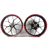 Red Wheel Rim Strips Tape Stickers Decals Compatible with All 17' Motorcycle CBR1000RR CBR600RR GSXR 600 750 1000 1300 Hayabusa DRZ400SM Ninja ZX10R ZX6R 250R 300 400 Z650 Z900 YZF R1 R3 R6 MT09
