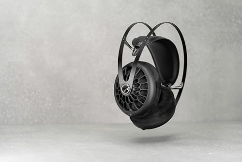 Image of MEZE AUDIO 105 AER | Wired Over-The-Ear Lightweight Audiophile Open-Back Headphones | 50mm Dynamic Drivers | Low Impedance 42 Ohms | Cables and Carrying Pouch Included (Black)