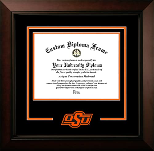 Campus Images Oklahoma State Cowboys 11w x 8.5h Legacy Black Cherry Spirit Logo Diploma Frame