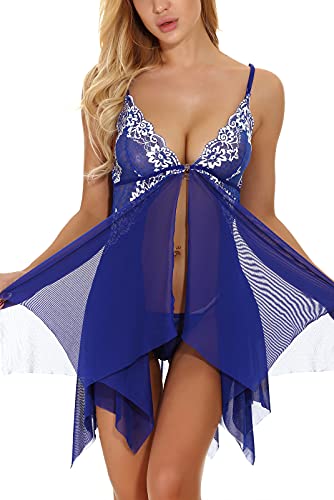 ONGASOFT-Sexy-Conjunto-De-LenceriA-para-Mujer-Babydoll-Ropa-con-Cuello-En-V-Y-Cierre-Frontal-Abierto-con-Tanga ONGASOFT-Sexy-Conjunto-De-LenceriA-para-Mujer-Babydoll-Ropa-con-Cuello-En-V-Y-Cierre-Frontal-Abierto-con-Tanga