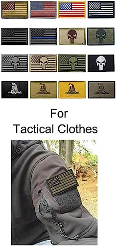 Wzt Bundle 16 Pieces American Flag Tactical Morale Military Patch Set #TOP1