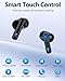 ZIUTY Wireless Earbuds Bluetooth Headphones, ANC/ENC Noise Cancelling, Ear Buds with Multifuntional Touch Screen, 40H Stereo Sound for Sports, IPX7 Clear Calls, 5 EQ for iOS Android(Black)